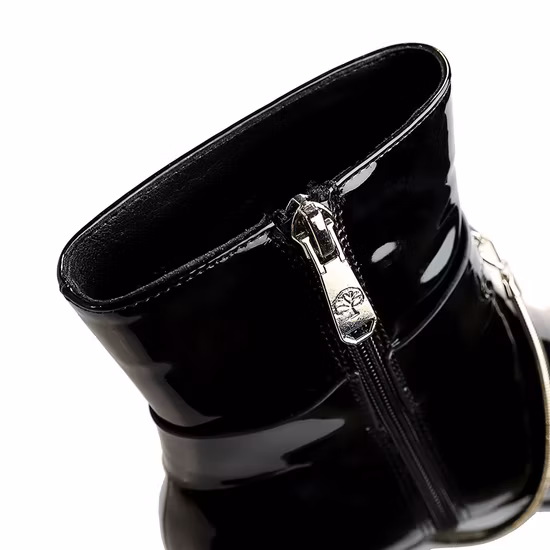 Bota curta de couro feminina elegante moda feminina sapatos grandes